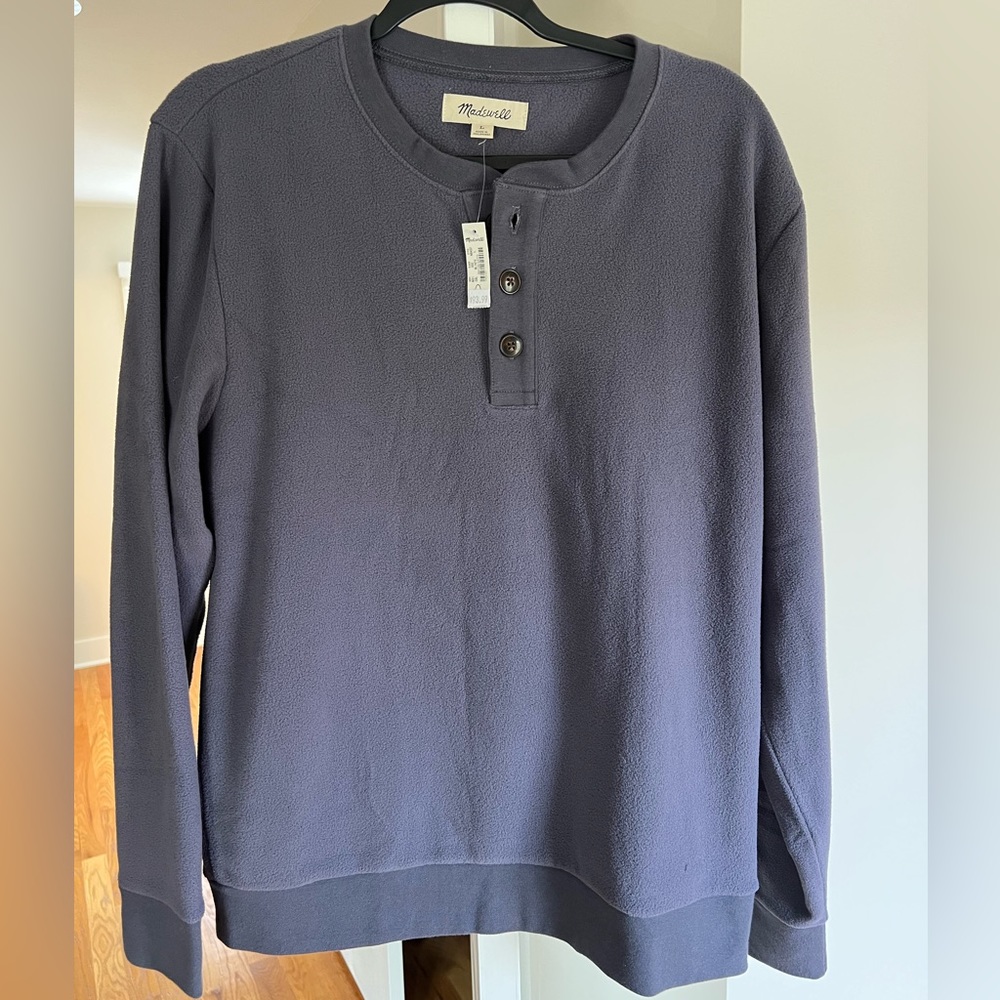 Madewell Size Large New with Tags Light blue fleece